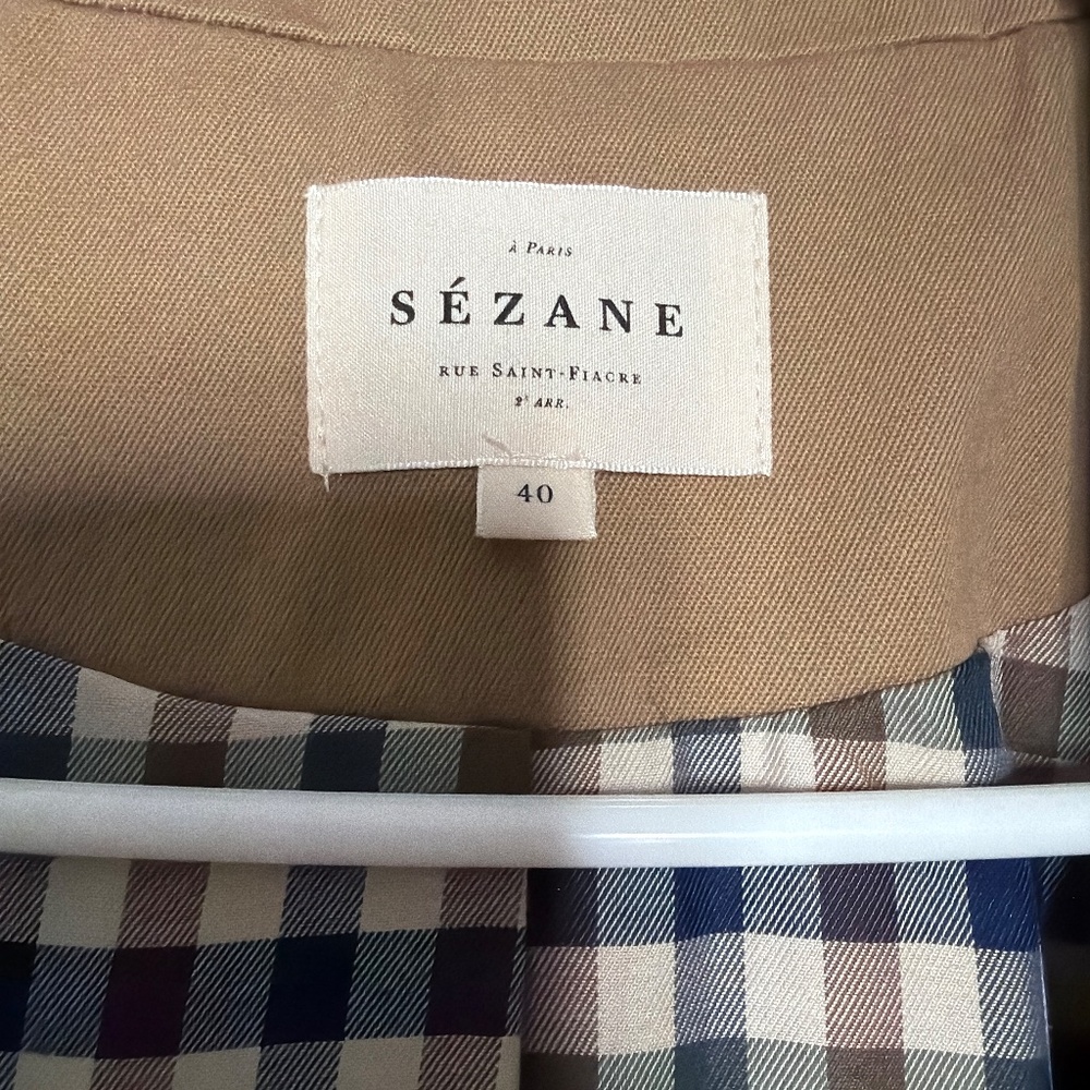 Sezane Clyde Coat Camel - Size 8 - Picture 2 of 2